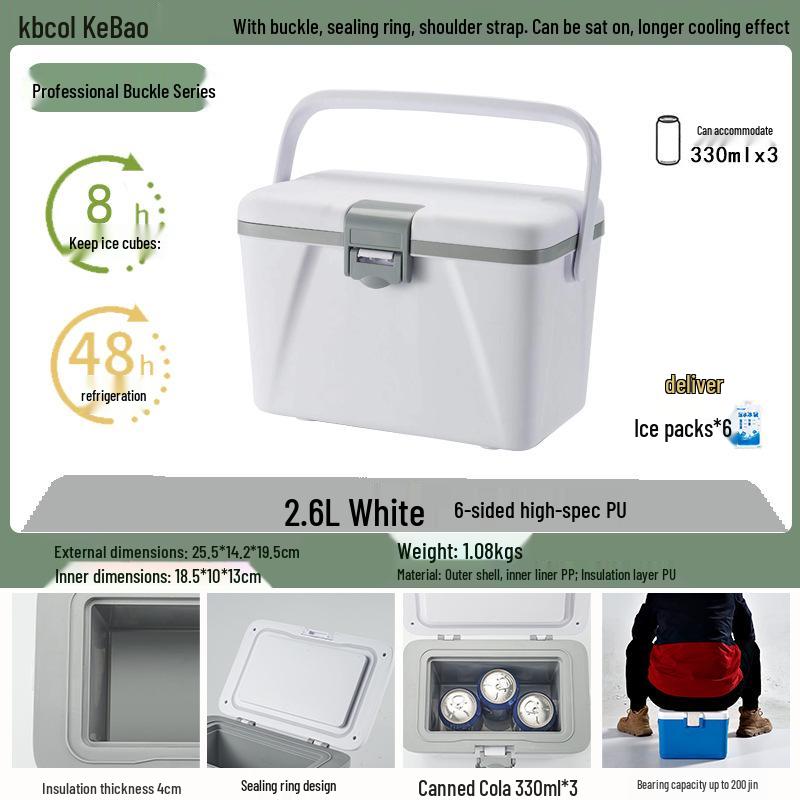 Kebao KBCool Insulated Ice Box Cooler for Camping, Ice Cream, Breast Milk & Fishing