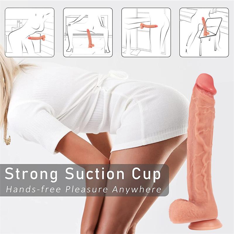 Female Simulation Penis Oversized Male Root Thick Liquid Silicone Female Extra Large