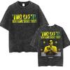 Rapper Vybz Kartel Tour  Album T Shirts Mens Fashion High Quality Cotton Tshirt Vintage Washed Short Sleeve Tees Streetwear