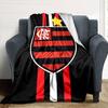 Flamengo logo Print Flannel Blanket High Quality Warm Comfortable Cover for All Seasons Perfect for Gifts Home Decor
