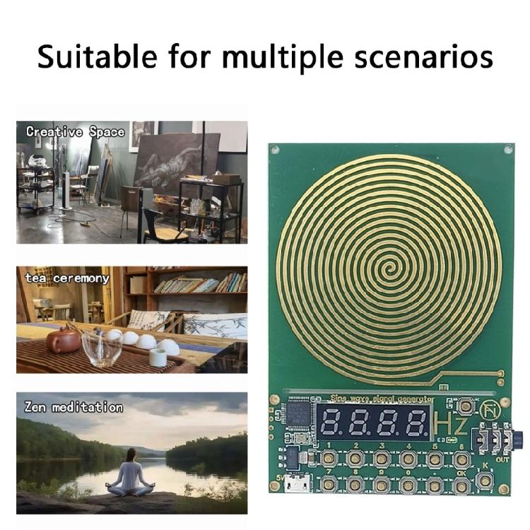 Gold Plate Connectors Schumann Waves Frequency Generator Adjustable Output for Office Use Sine Waves Signal Generator