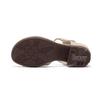 2026 Summer Women's Chunky Heel Leather Sandals - Soft Sole, Retro Hollow-Out Design