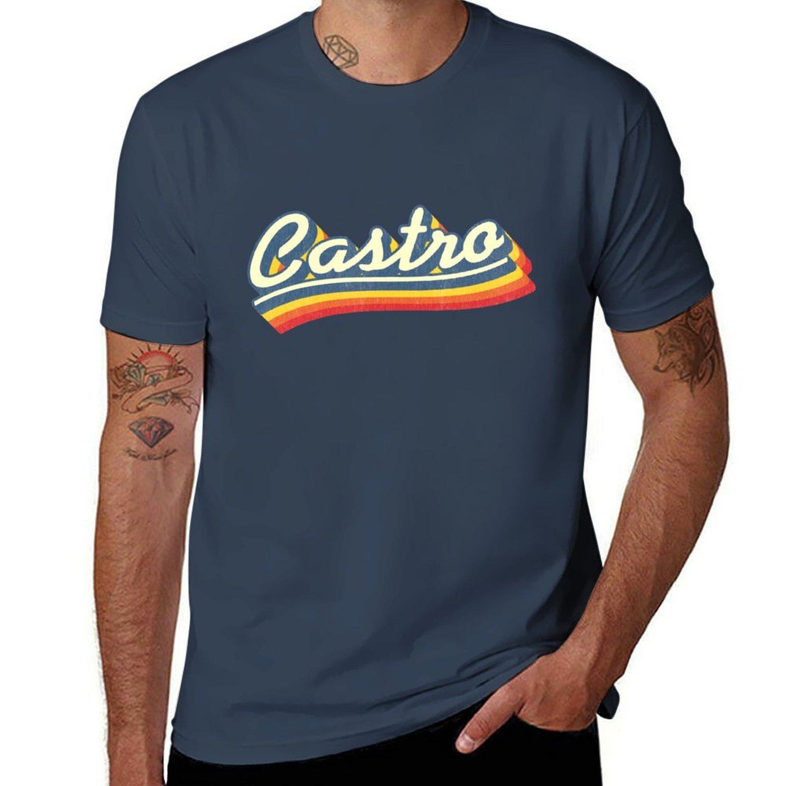 Castro Retro Rainbow TShirt Plus Size Summer Short Sleeve TShirt S