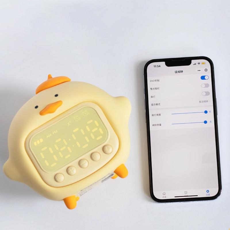 Duck Alarm Clock,Ok to Wake Clock Alarm Clock with Night Light for Kids Bedsides Alarm Clocks Birthday Gift Boys Girls