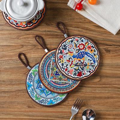 Coastere în stil chinezesc, izolație termică creativă, plută ceramică, anti-opărire, covorașe de uz casnic, impermeabile la temperaturi ridicate