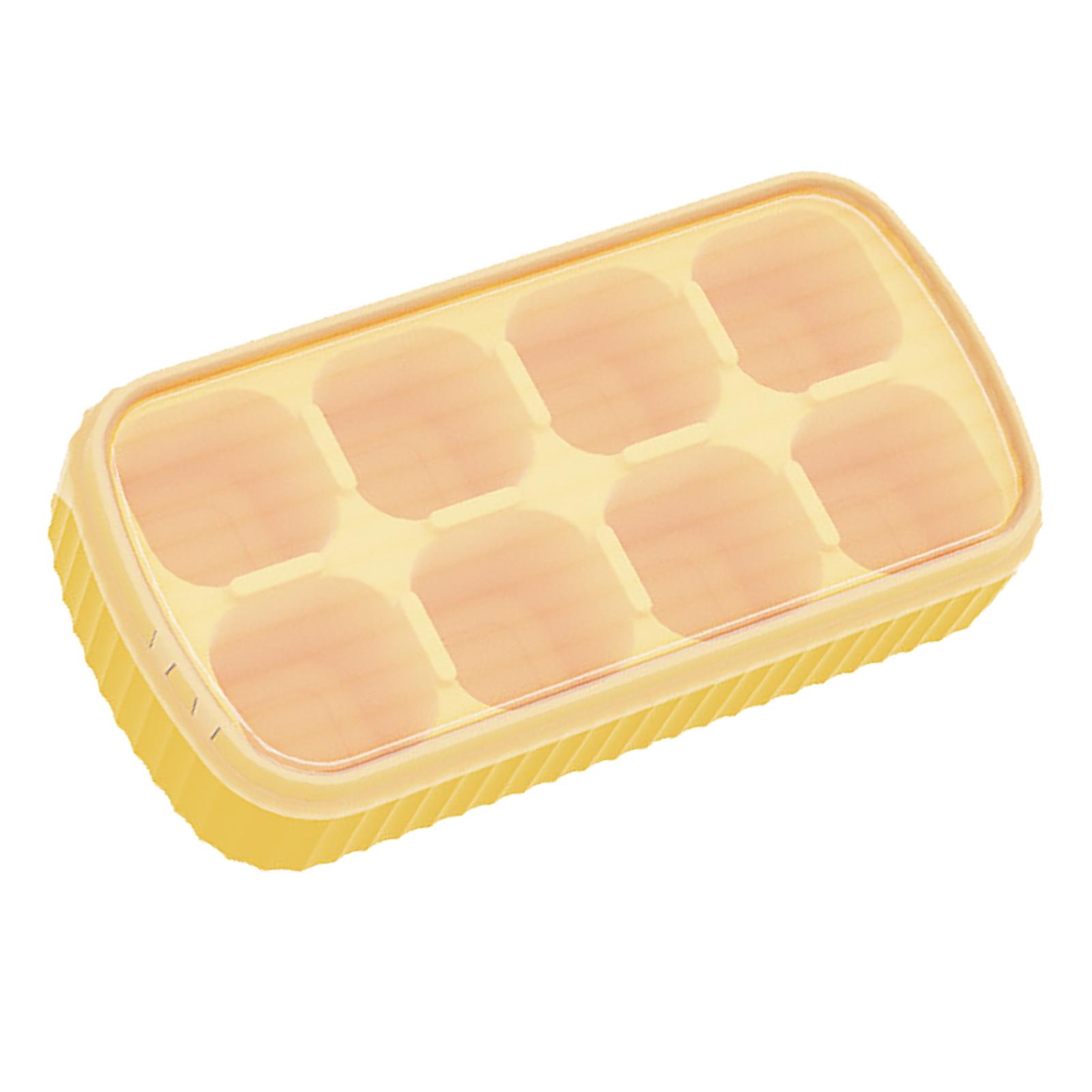 

Silicone Tray Easy Release Flexible 8 Trays Ice Trays with Removable Lid for Cocktail Whisky