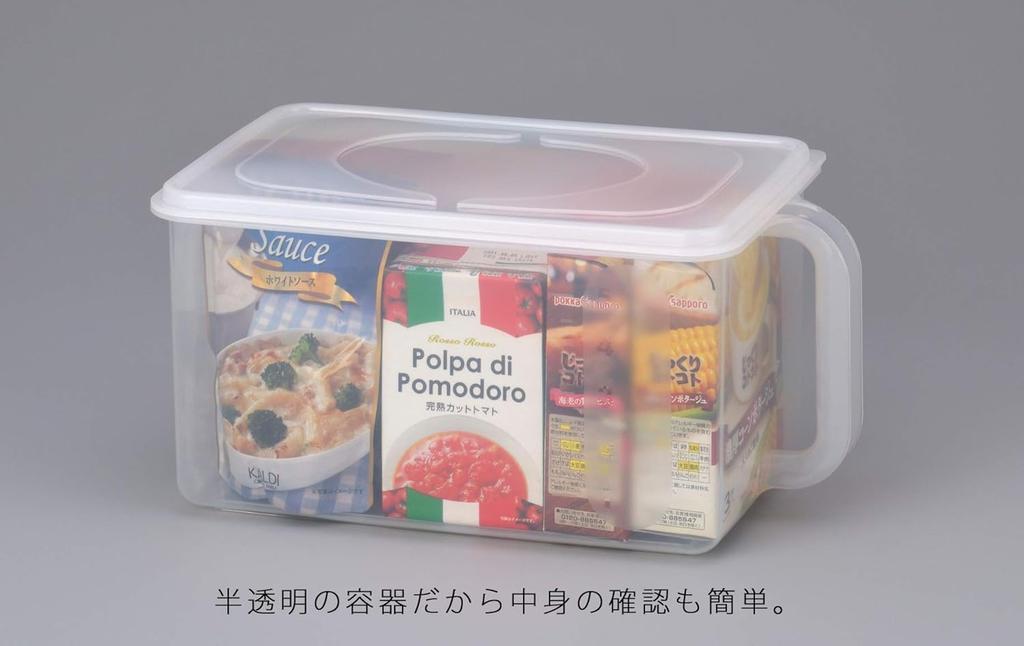 Inomata Chemical Storage Handy Shallow x 32cm x Set of Made in with 9198 (Inomata-k) Container, Stocker, Type, Natural, 5L, 18.7cm (W) (D) 15.4cm (H),