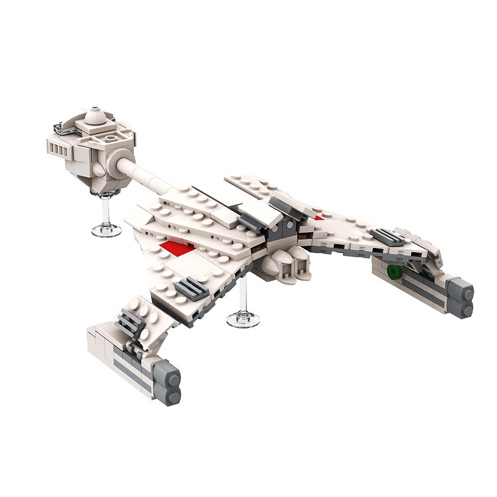 Gobricks MOC Klingon D7 Nave da Battaglia Crociera Modello Blocchi di Costruzione Giocattoli Educativi Set Astronave Mattoncino Per Bambino Regalo di Compleanno