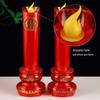 LED Wedding Dragon & Phoenix Smokeless Candle Lights - Red, Battery-Powered with Simulated Flame for Proposals & Ceremonies.