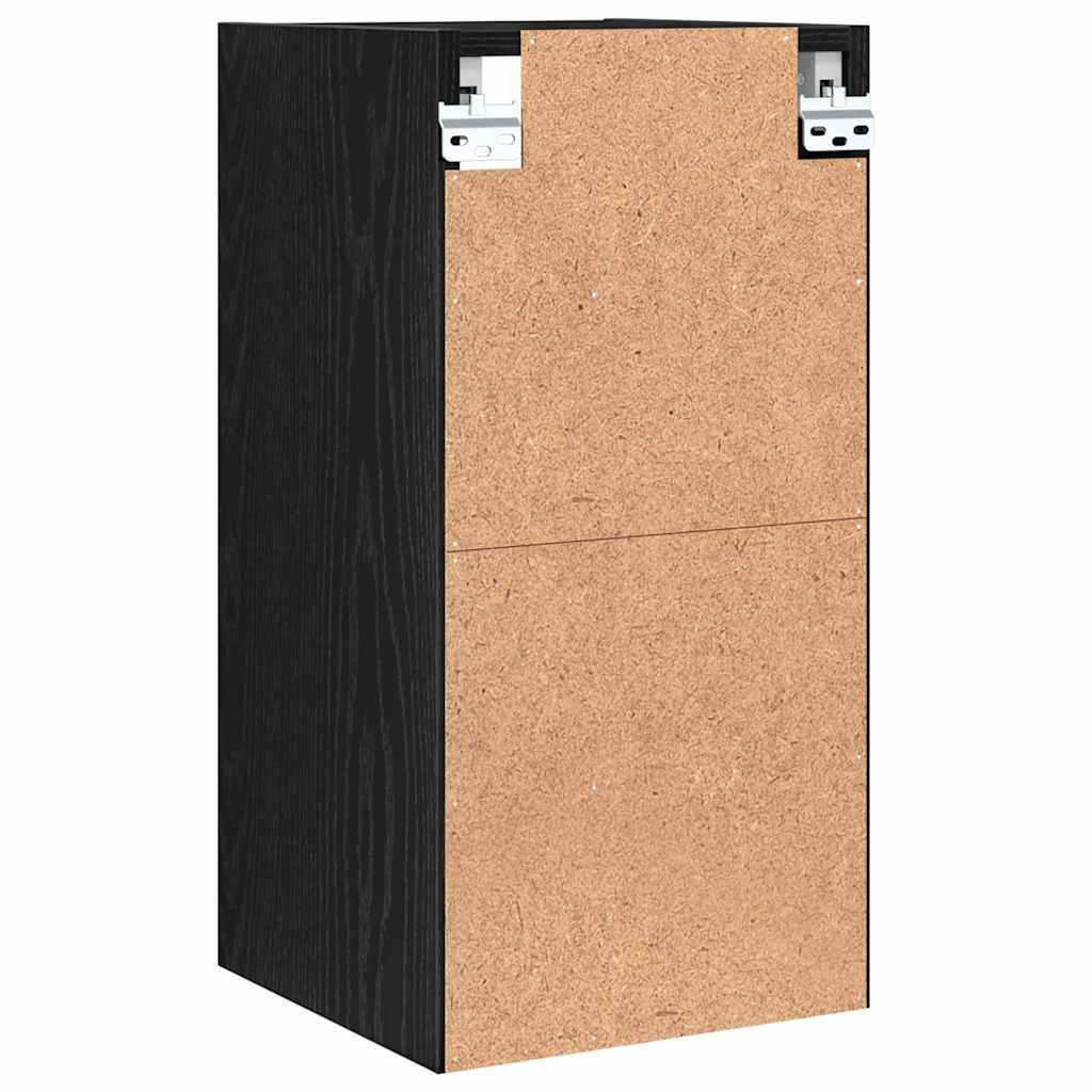 Hanging Cabinet with Shelf Black Oak Effect 30 x 29.5 x 60 cm