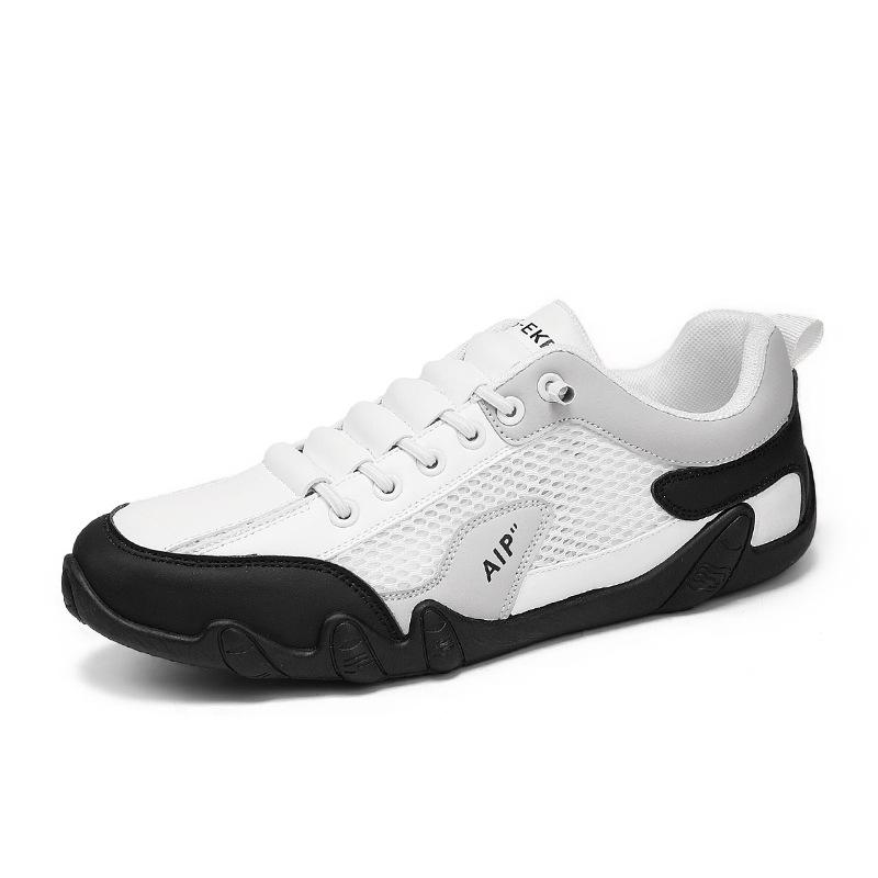 

Fashion Men Casual Sneaker 2025 New Summer Breathable Comfortable Outdoor Walking Sports Shoes Fashion PU Leather Male Casual Shoes 39 белый
