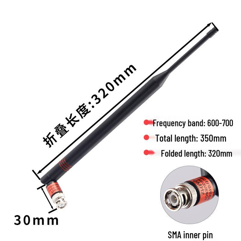 Foldable High-Gain Wireless Microphone Antenna with Bayonet Mount (BNC/TNC Compatible)