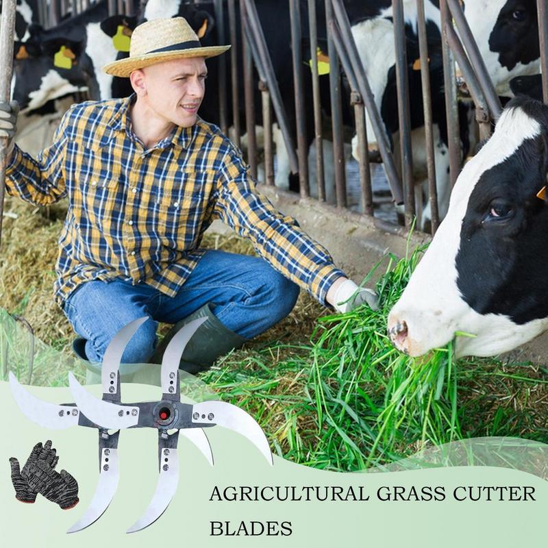 Household Farming Grass Shredder Knife Blades Manual Chaff Cutter Blades Home Adjustable Thickness Blades Replacement Supplies