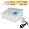 7 Sizes Reusable Vacuum Bags with Pump Cover Vacuum Compression Sealer Bag Space Saving for Clothes Storing Large Container