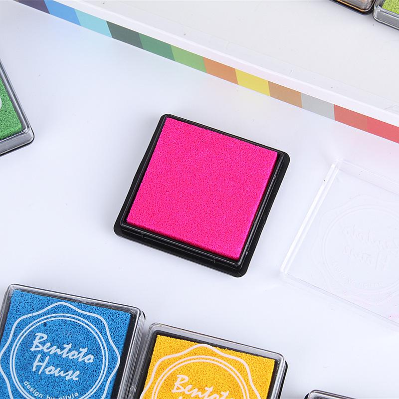 Korean Style 4x4cm Finger Painting Ink Pad for DIY Rubber Stamps - 20 Vibrant Colors