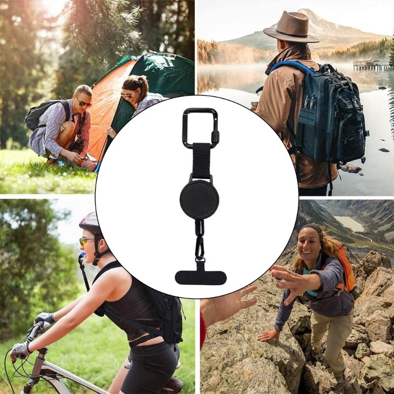 Handy-Umhängeband, Diebstahl- und Fallschutzband für Outdoor-Aktivitäten wie Wandern und Radfahren, einziehbares Handy-Umhängeband