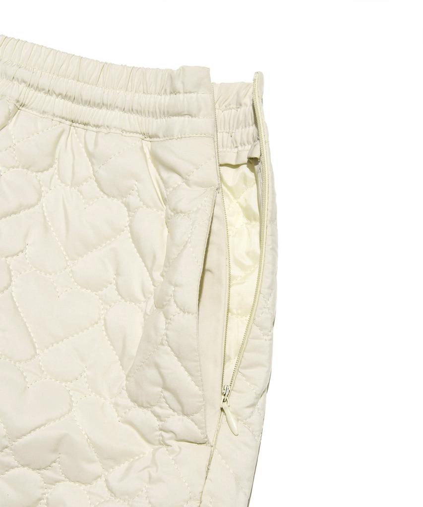 Lee Heart Quilted Mini Skirt Ivory