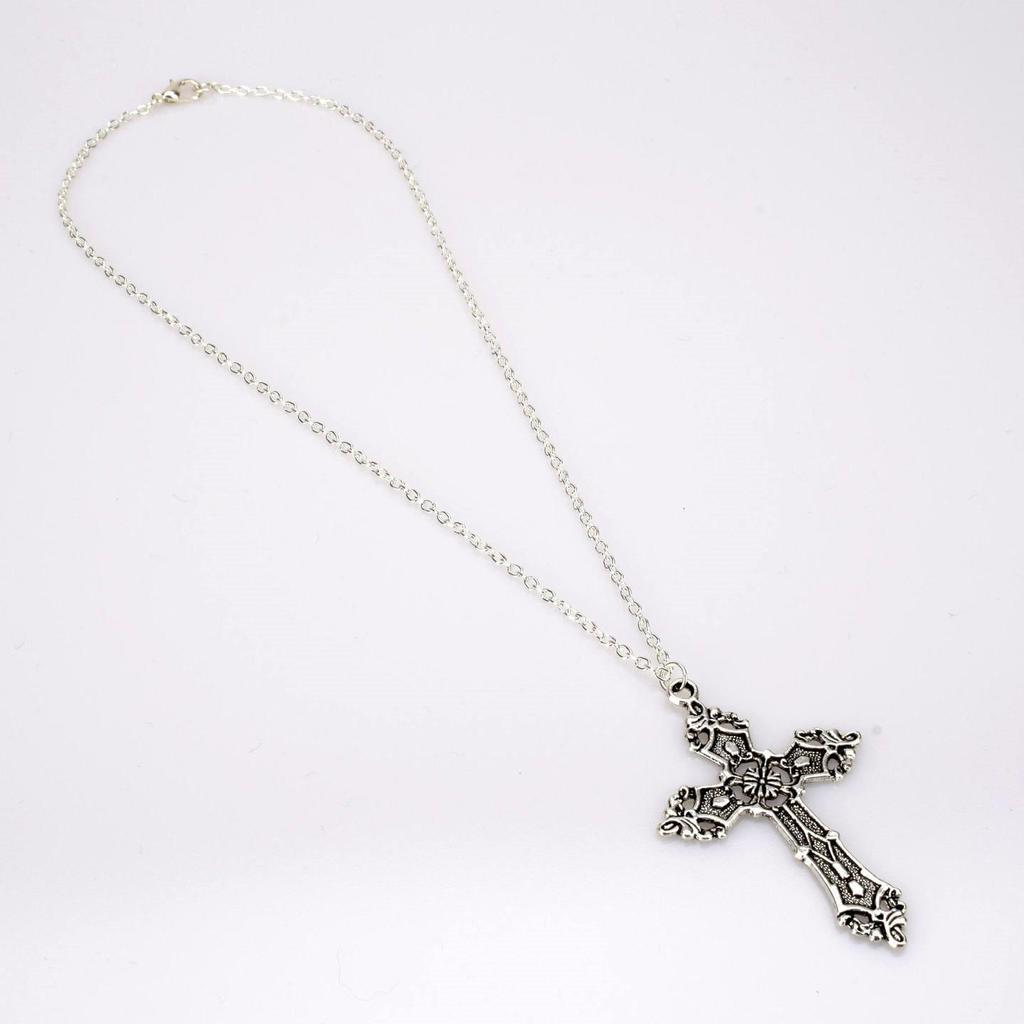 Punk Gothic Cross Necklace Men Women Vintage Bohemia Cross Pendant Necklaces Fashion Baroque Couple Necklace Jewelry