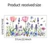 Spring Flowers Window Stickers Glass Static Sticker for Bedroom Living Room Decor Art Decals Kids Girl's Room Decoration Mural