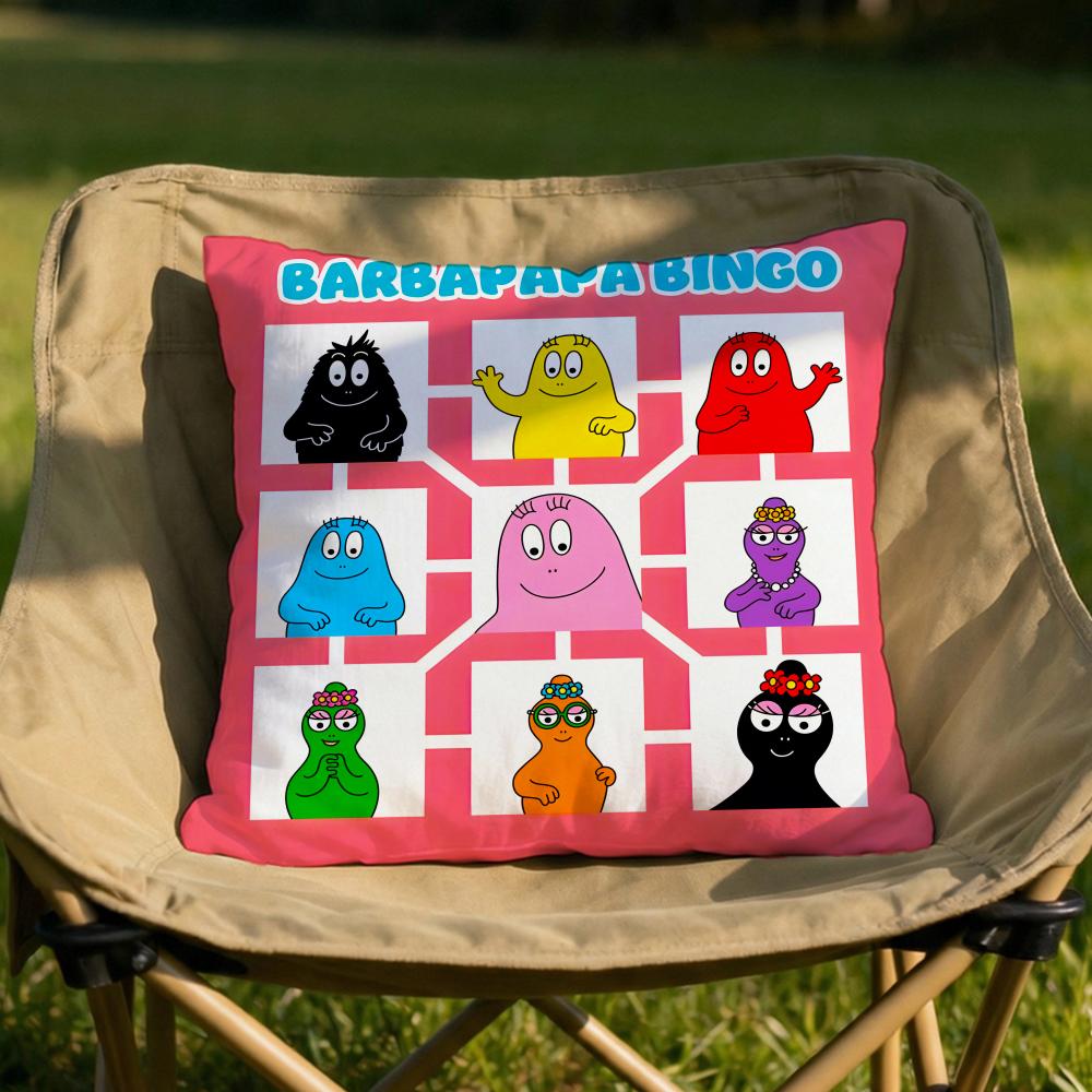 Cartoon BBarbapapa Cushion Cover Soft Reversible  Durable Pillow Cover  MultiScene Use for Home  Car Daily Comfort