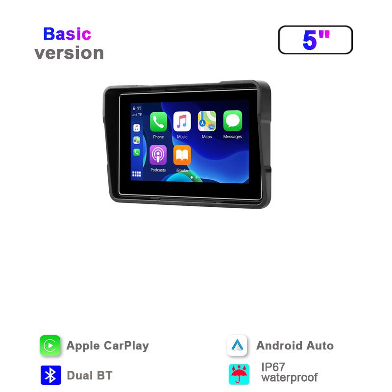 5/6.25 inch TPMS GPS Navigation Motorcycle IPX7 Waterproof Carplay Display Screen Portable Moto Wireless Android Auto Monitor