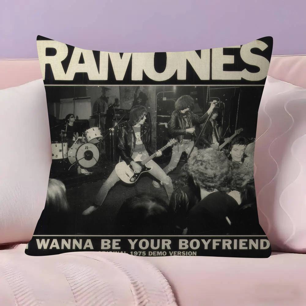 Band Punk RRamones anime Kissenbezug Dekokissen Sofa Heimdeko Hülle Kissenbezüge