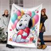 Warm blanket, Snoopy cartoon pattern, comfortable nap blanket, soft and skin-friendly, a great gift for friends and family.