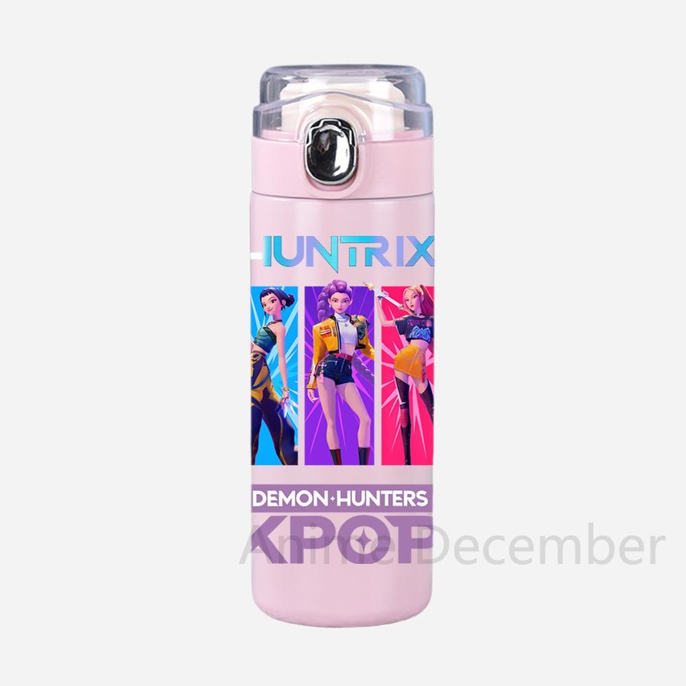 

Аниме K-Pop Охотники на демонов Принтованная чашка-термос Портативная из нержавеющей стали 400 мл Бутылка для воды Герметичная Чашка для воды для кемпинга Подарки