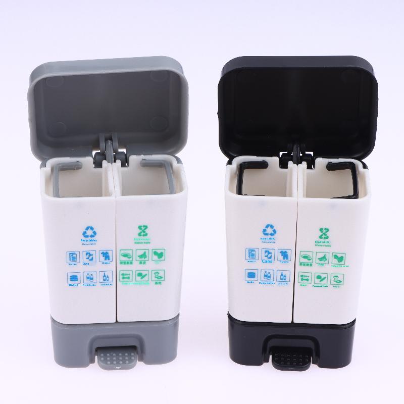 Doll House Mini Kitchenware Model Mini Classified Trash Can Shooting Scene Props