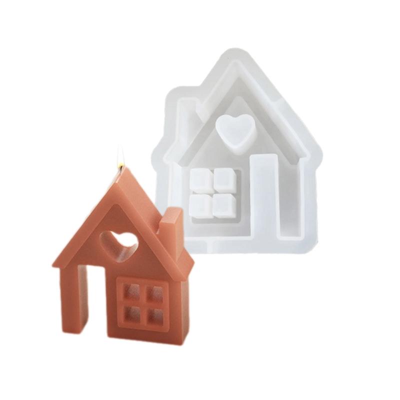 Silicone Soap Molds DIY Candle Mould Chimney House Shaped Silicone Crafts Moulds Perfect for DIY Figurine Ornament