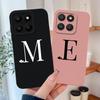 For Honor X7d X9d X70 5G Case Simple Heart Letters Soft Liquid Silicone Phone Bumper For Honor X 7d X 9D X 70 Protective Cover