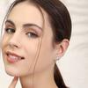 S925 Sterling Silver Platinum-Plated Classic Temperament Ox Head Moissanite Stud Earrings Women'S Fashion Versatile Exquisite Earrings Gift