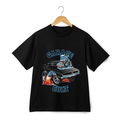 T-shirt Grafica Muscle Car Garage Cult - Streetwear Hot Rod Racing Unisex