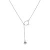 Necklace Cat Bell Korean Version Simple Niche Versatile Retractable Collarbone Chain Premium Durable Quality Useful