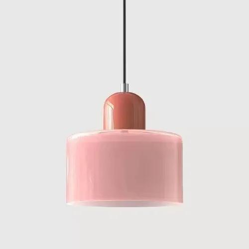 Vintage design kolorowy szklany zwis Nordic luksusowa restauracja dekoracja domu różowy pomarańczowy zielony biały zwis