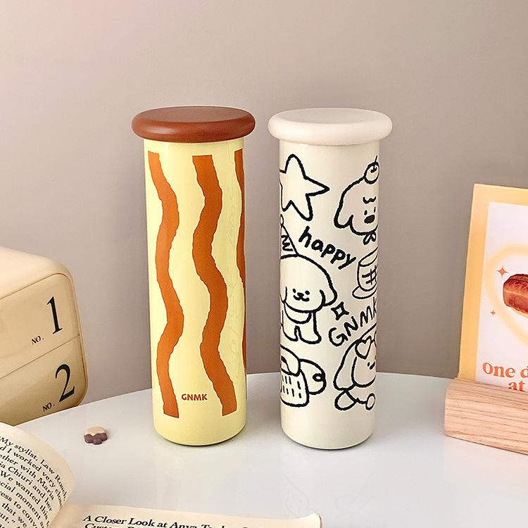 New High Appearance Level Thermos Cup Cute Polka Dot Portable Water Cup Mini Stainless Steel Water Cup Outdoor Handy Cup