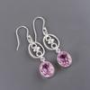 Morganite Gemstone 925 Sterling Silver Jewelry Handmade Dangle Earrings 2.00" EE-17-11
