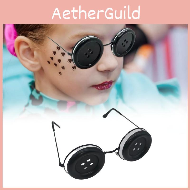 The Secret Coraline Door Cos Button Glasses Halloween Party Dress Up Accessory