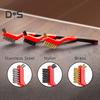 6Pcs/Set Narrow Space Wire Brush Set Ergonomic Long Handle Bristle Cleaning Brush Kitchen Bathroom Garage Tool