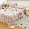 Class A Pure Cotton Thickened Old Coarse Cloth Bed Sheet Single Piece Student Dormitory Single Cotton Quilt 3pcs