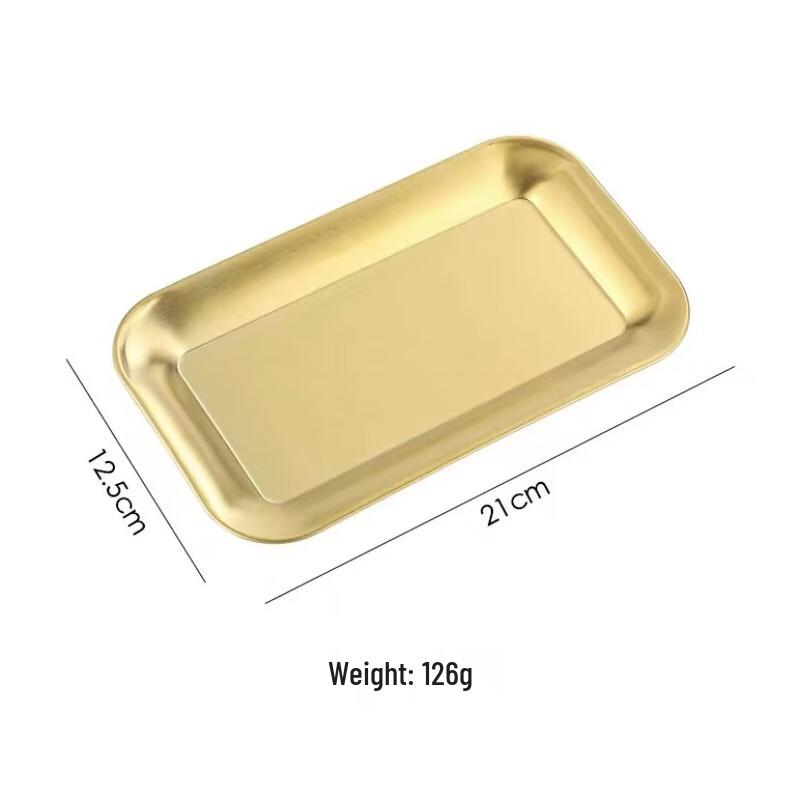 ZISIZ 304 Stainless Steel Korean Style 3-Compartment Square Tray