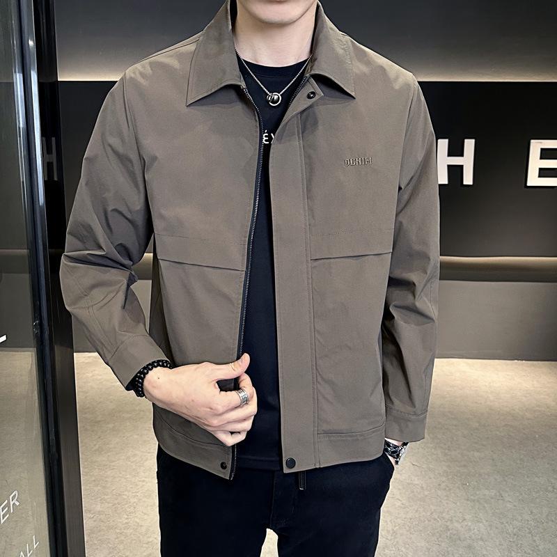 Men's Slim-Fit Turn-Down Collar Coat - Light Mature Autumn Style 2026 Executive Jacket