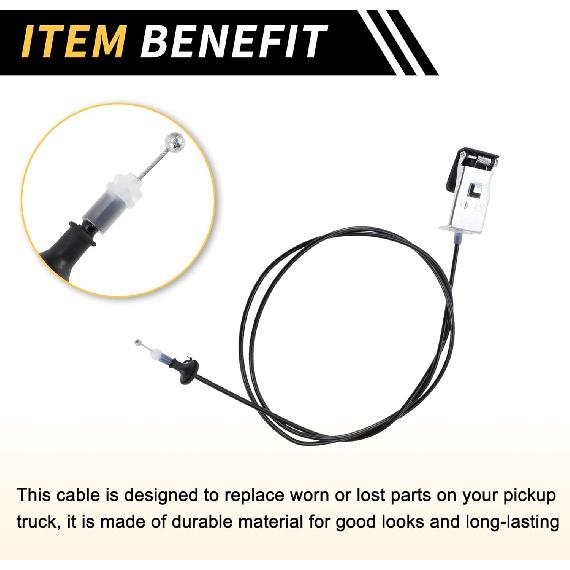1 Pcs Hood Latch Release Cable for Toyota Tundra 2000-2006 for Toyota Sequoia 01-07 Front Hood Release Cable Hood Lock Control Cable No.536300C010