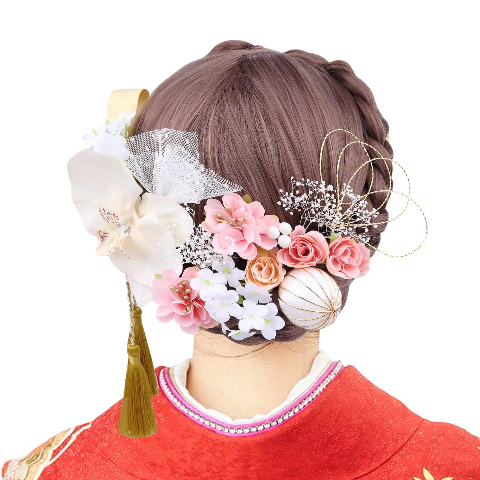 

Манготон Украшение для волос Сушеные Золотые и Белые Искусственные Цветы Головной убор для и Выпускных Вечеров Набор из 18 штук Церемонии Совершеннолетия, Свадьбы, Свадебный,