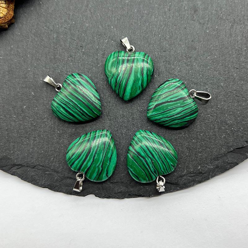 

Кулон в форме сердца 20 мм из натурального кристалла-самоцвета для DIY ожерелья