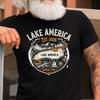 Jezioro Ameryka Zabawny Ontario USA Kanada Graficzny T-shirt