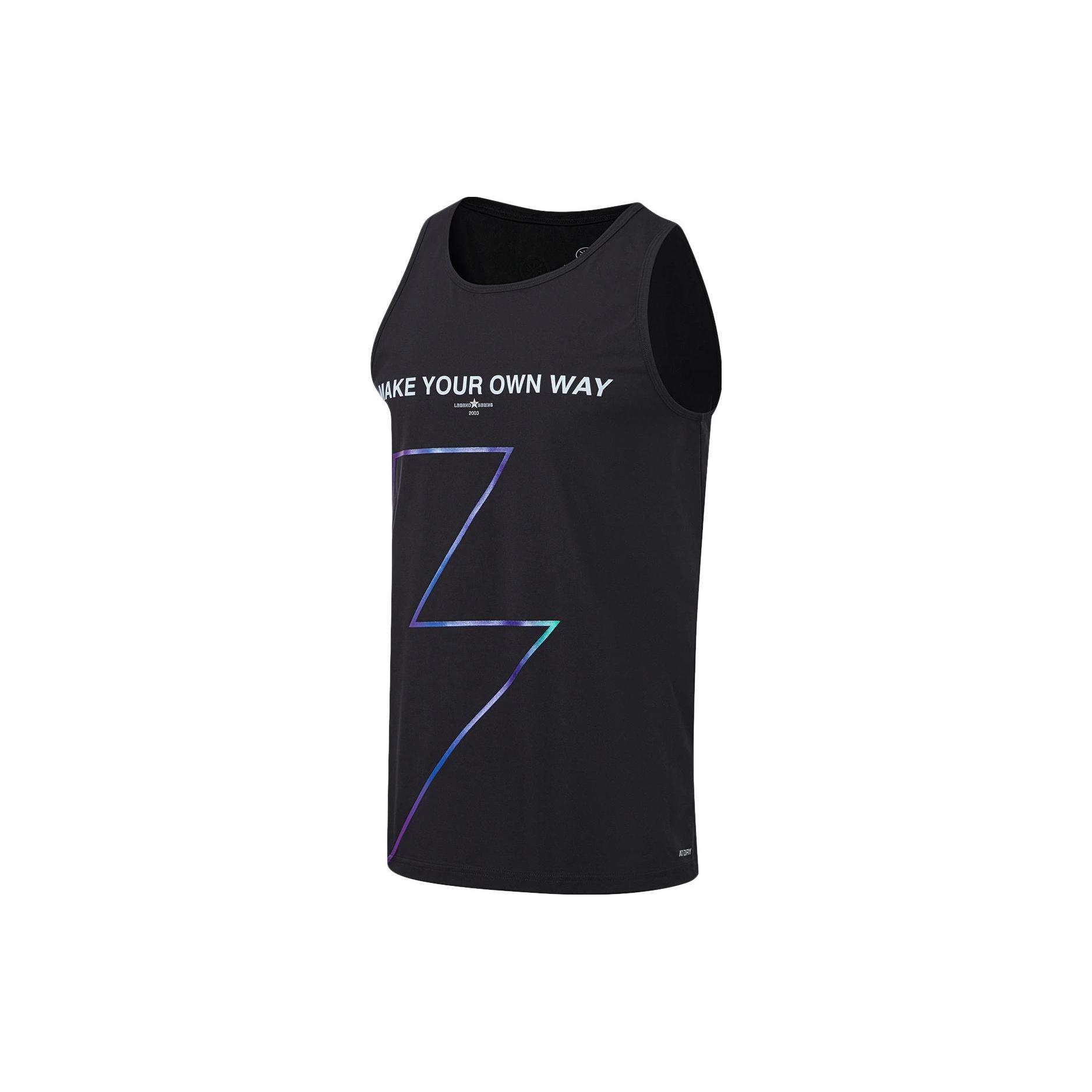 Li-Ning Way Of Wade Graphic Basketball Tank Black Men s AVST089-1 M