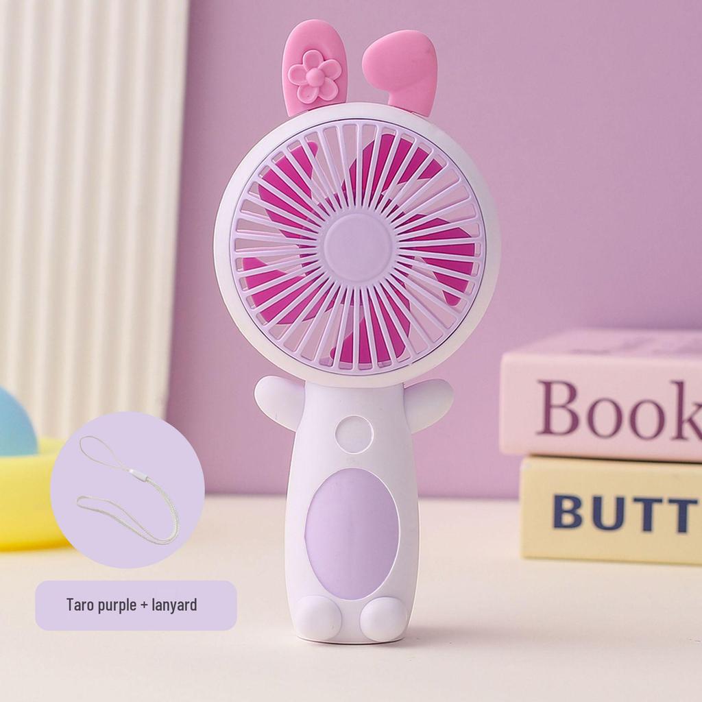 2026 Rechargeable Cartoon Handheld USB Fan: Powerful Mini Portable Desktop Electric Fan