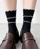 WEGO Triple Mellow School Sizes Black Women's Socks, Gift, 23-25cm,