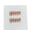 Spring Light-hearted Peach Pink Cat Eye Broken Diamond Flashing Gold Foil Sequins Wear Armor